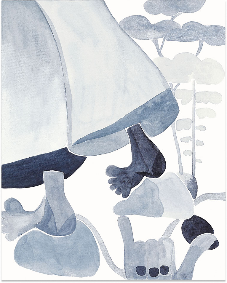 Print Aquarelle Crossing the silver river